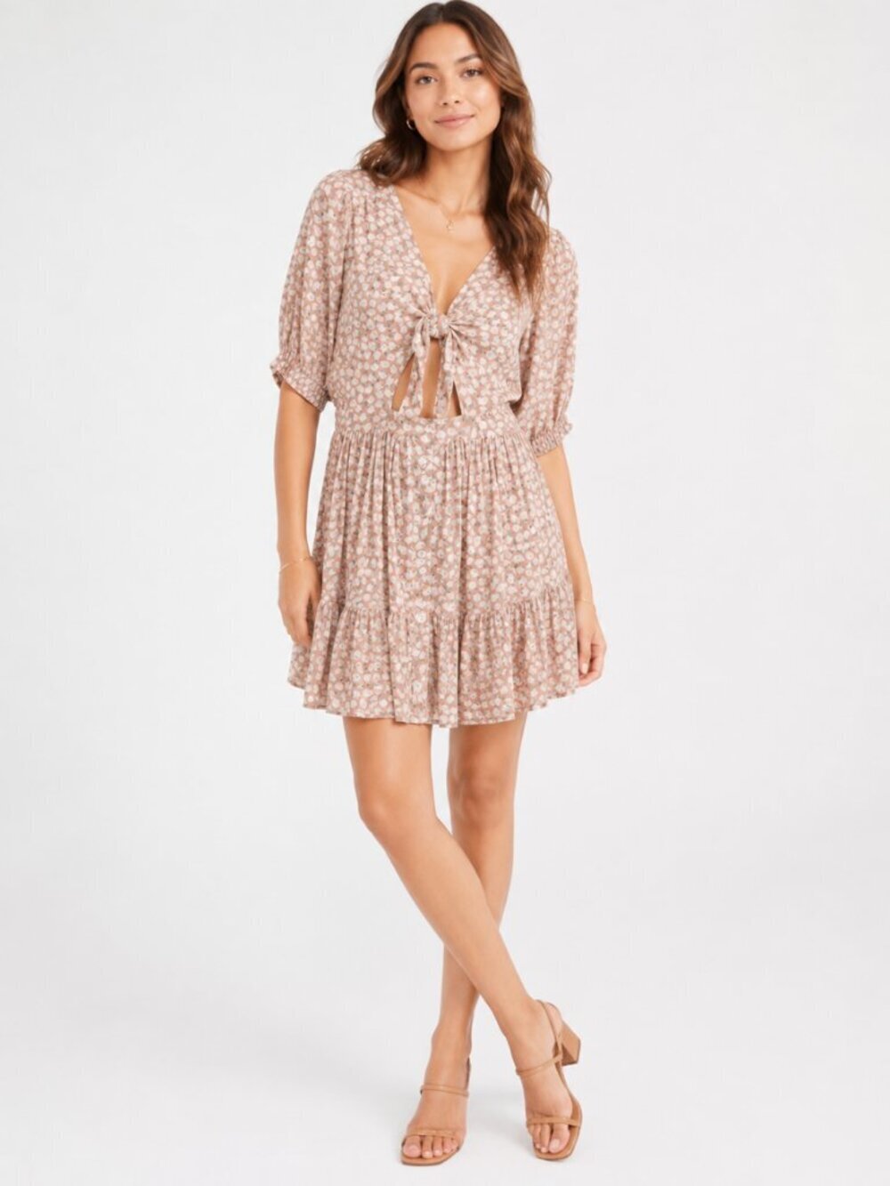 Faithful Floral Mini Dress Pink Prairie Summer Small